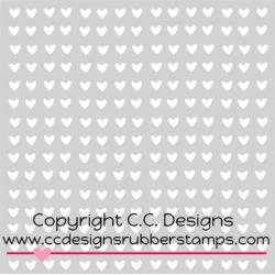 C.C. Designs Stencil Mini Hearts