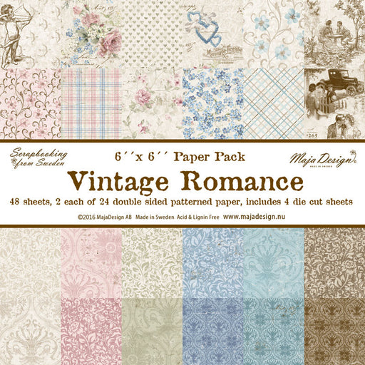 MajaDesign 6"x6" Paper pad Double Sided Patterned Paper Vintage Romance