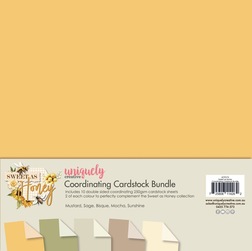 SWEET AS HONEY COORDINATING CARDSTOCK BUNDLE