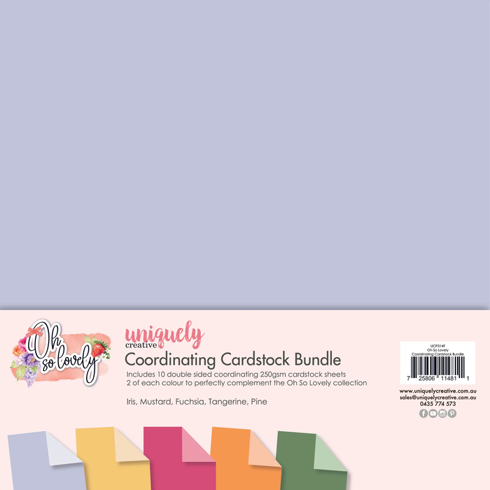 Uniquely Creative  OH SO LOVELY COORDINATING CARDSTOCK BUNDLE