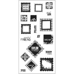 Fiskars Clear Stamps 8"X4" Squarely Sentimental