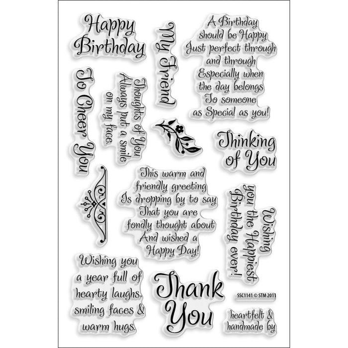 Stampendous Perfectly Clear Stamps Friendly Phrase
