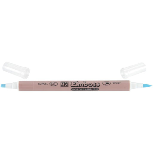 ZIG Emboss Scroll & Brush Twin Tip Marker Clear