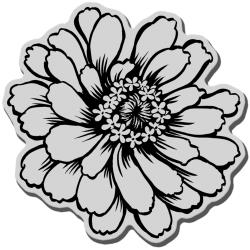 Stampendous  Cling Zinnia
