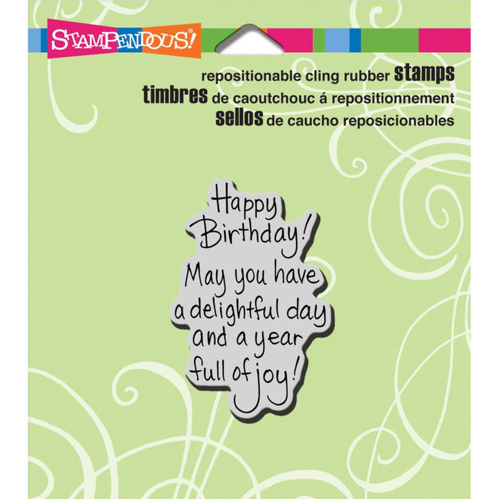 Stampendous Cling Stamp Delightful Birthday