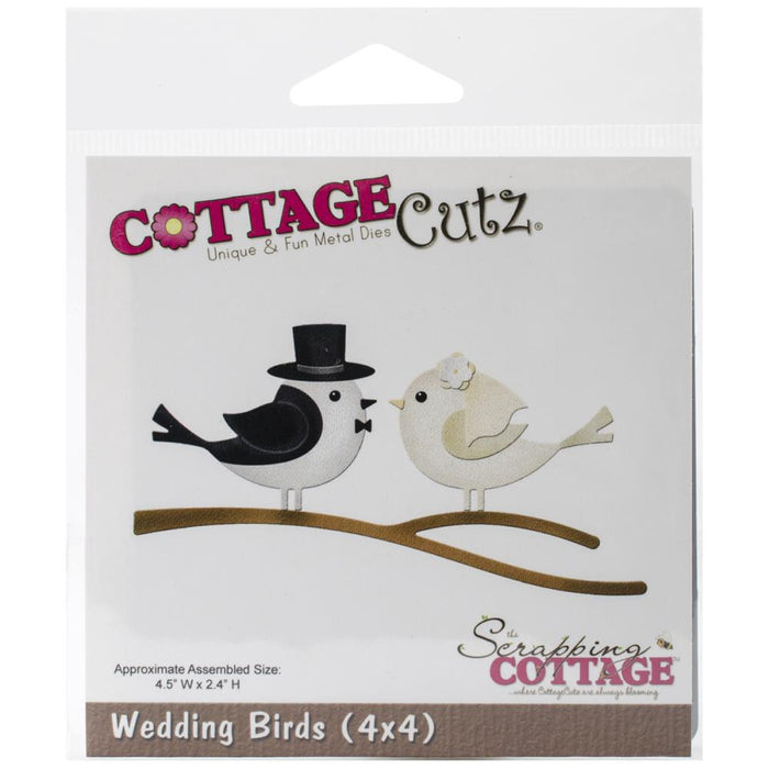 CottageCutz Die CC4x4-572 Wedding Birds