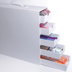 Totally-Tiffany Stash And Store 5-Drawer Case White