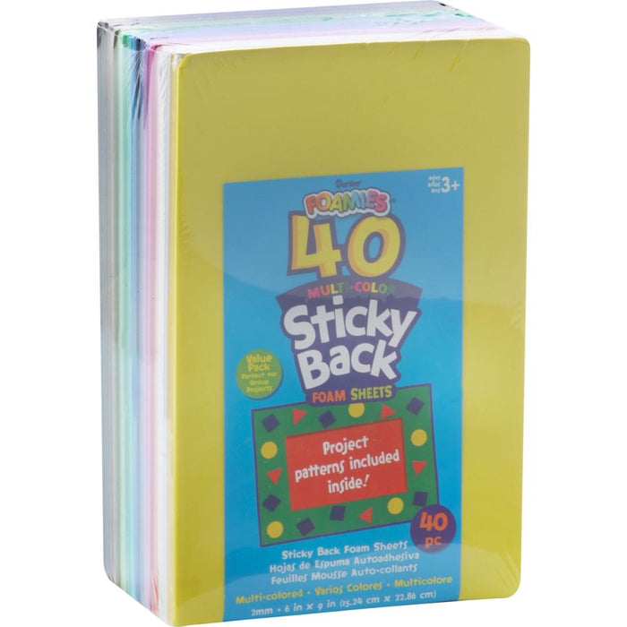 Sticky Back Foam Sheets Value Pack 6"X9" - 40/Pkg