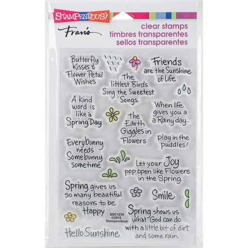 Stampendous Perfectly Clear Stamps Spring Sentiments