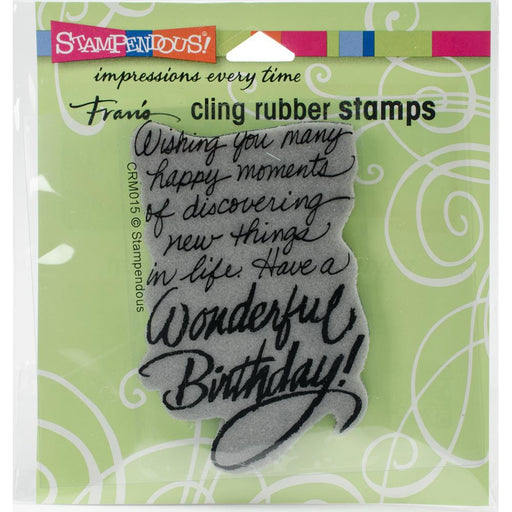 Stampendous Cling Stamp Birthday Wish