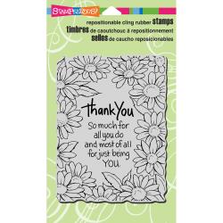 Stampendous Cling Stamp Thank You Daisies