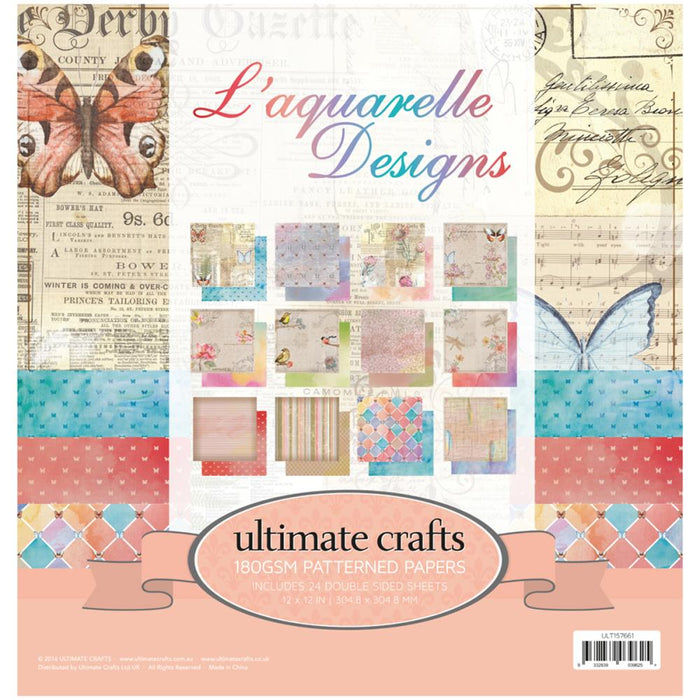 Ultimate Crafts Double-Sided Paper Pad 12"X12" 24/Pkg