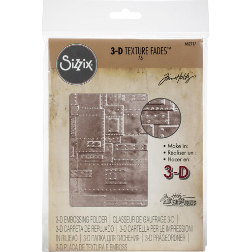 Sizzix 3D Texture Fades Embossing Folder - Foundry