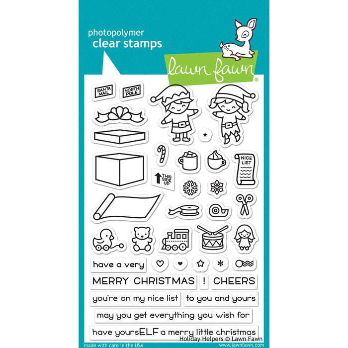 Lawn Fawn Clear Stamps 4"X6" - Holiday Helpers