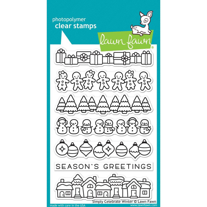 Lawn Fawn Clear Stamps 4"X6" - Simply Celebrate Winter