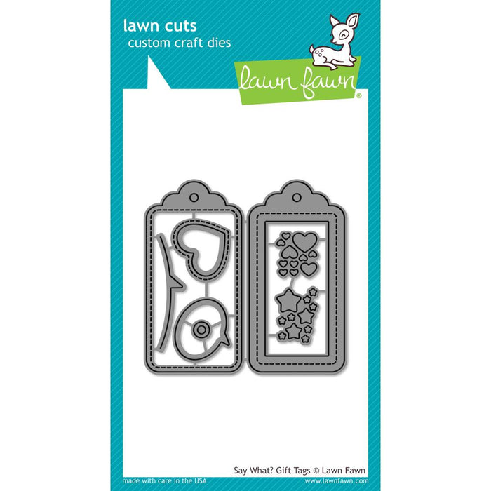 Lawn Cuts Custom Craft Die - Say What? Gift Tags