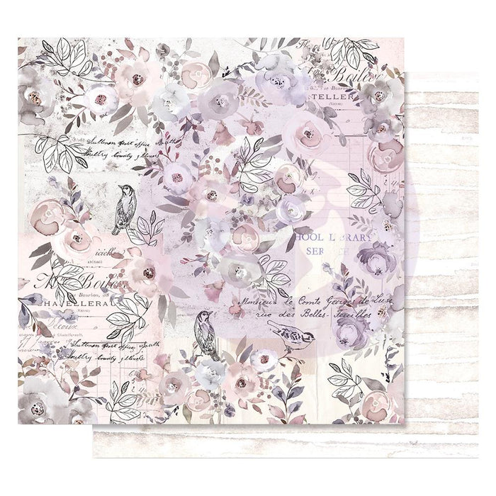 Prima Marketing Lavender Frost Double-Sided Cardstock 12"X12 Finding The Way