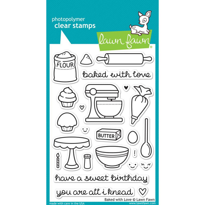 Lawn Fawn Clear Stamps 4"X6" - Baked With Love
