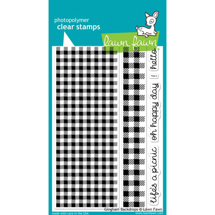 Lawn Fawn Clear Stamps 4"X6" - Gingham Backdrops