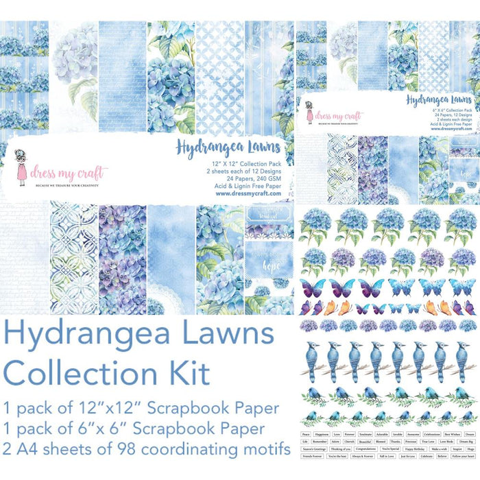 Dress My Crafts Collection Kit - Hydrangea Lawns