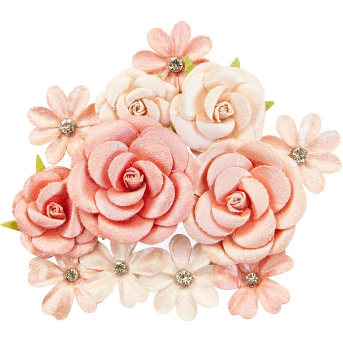 Prima Marketing Mulberry Paper Flowers - Sweet Apricot/Apricot Honey