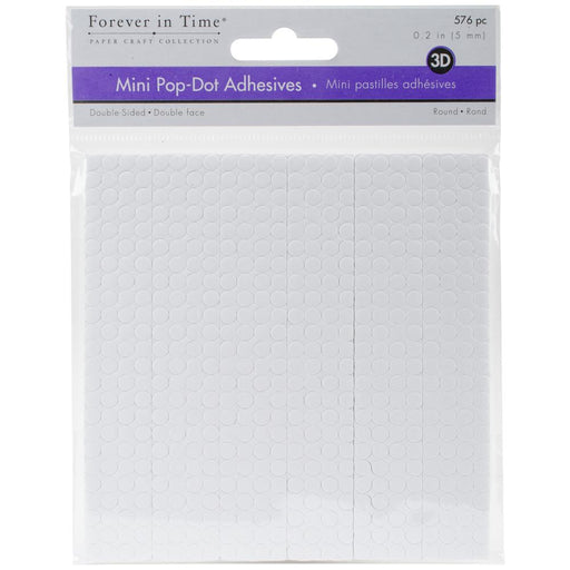 MultiCraft 3D Pop Dots Dual-Adhesive Micro Foam Adhesives - White Round, .2" 576/Pkg