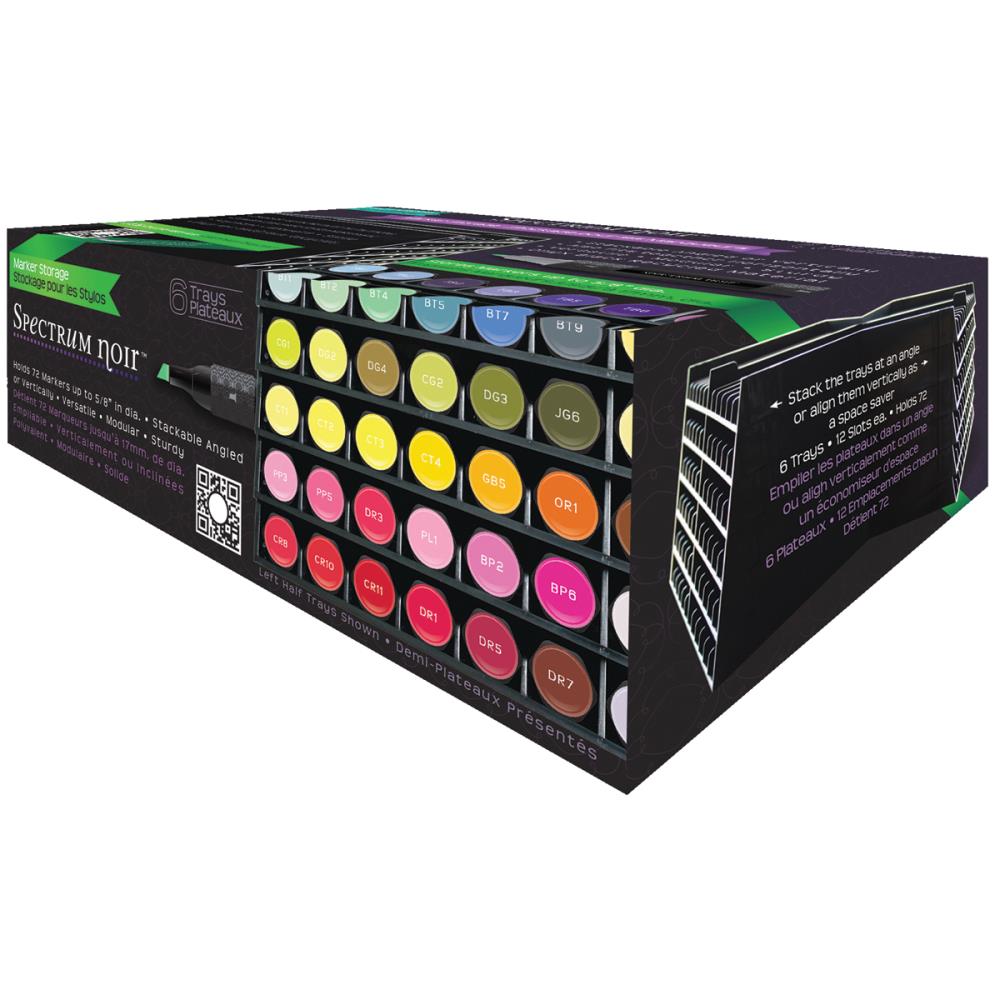 Spectrum Noir Marker Storage Trays Black 6/Pkg - Empty - Holds 72 ...