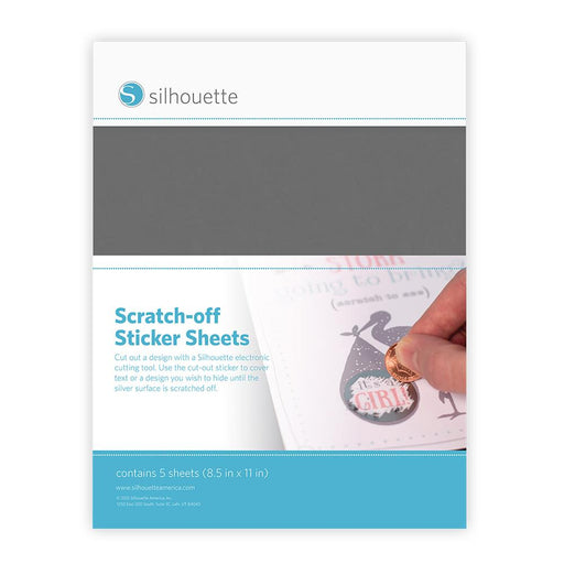 Silhouette Printable Scratch-Off Sticker Sheets 8.5"X11" 5pk