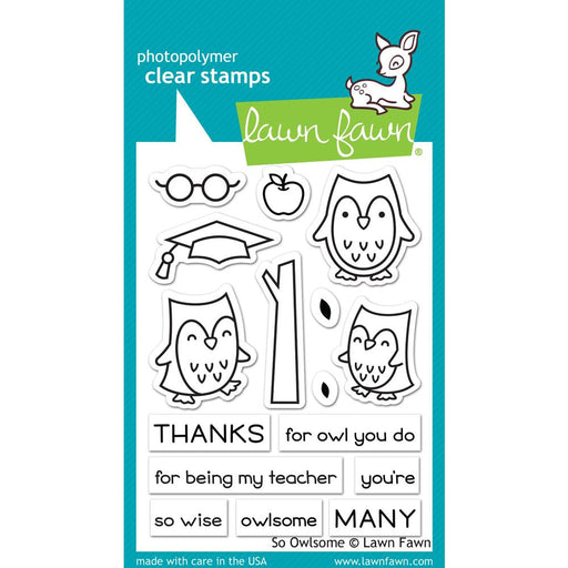Lawn Fawn Clear Stamps 3"X4" - So Owlsome
