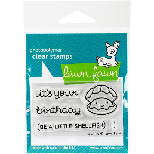 Lawn Fawn Clear Stamps 3"X2" - Year Six