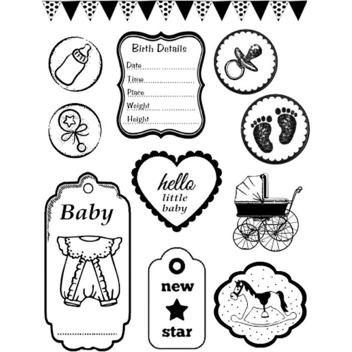 Stamperia Cling Stamp 5.5"X7" - Baby