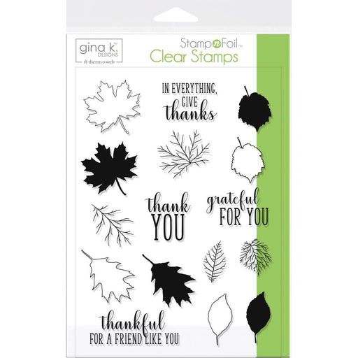 Gina K Designs Clear Stamps - Thankful Leaves