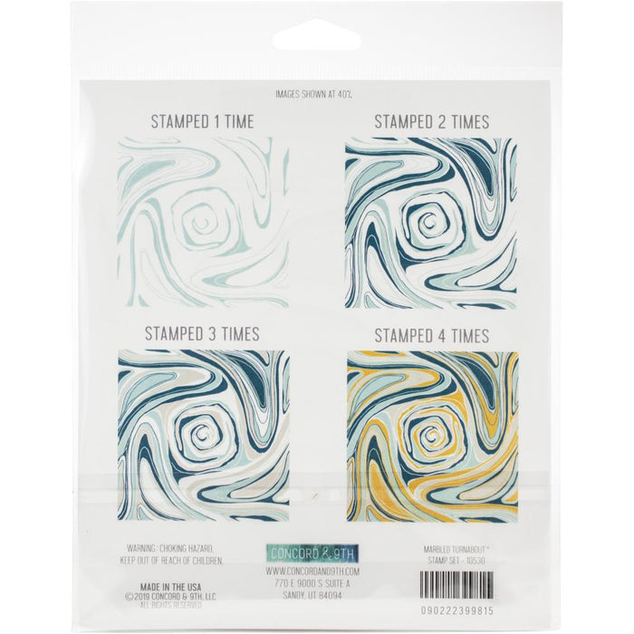 Concord & 9th Clear Stamps 6"X6" - Marbled Turnabout