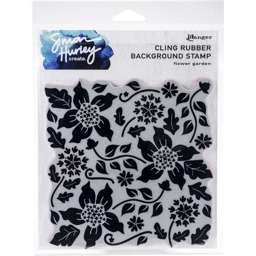 Simon Hurley Cling Stamps 6"X6" - Flower Garden