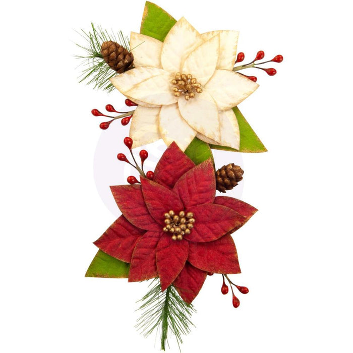 Prima Marketing Mulberry Paper Flowers - Sleigh Ride/Christmas In The Country