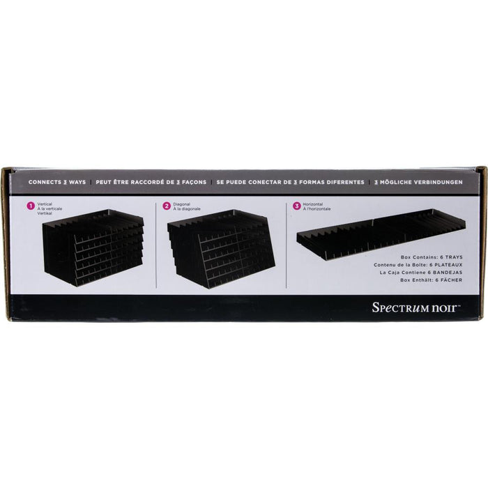 Spectrum Noir Marker Storage Trays Black 6/Pkg - Empty - Holds 72