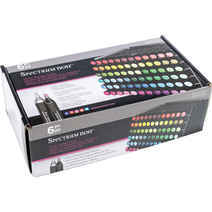 spectrum noir aufbewahrung Spectrum Noir Marker Storage Trays Black 6/Pkg - Empty