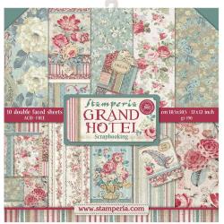 Stamperia Double-Sided Paper Pad 12"X12" 10/Pkg Grand Hotel, 10 Designs/1 Each