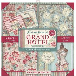 Stamperia Double-Sided Paper Pad 12"X12" 22/Pkg Grand Hotel, 22 Designs/1 Each