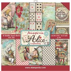 Stamperia Double-Sided Paper Pad 8"X8" 10/Pkg Alice, 10 Designs/1 Each