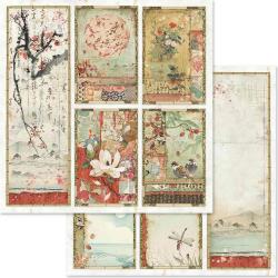 Stamperia Double-Sided Cardstock 12"X12" Oriental Paintings
