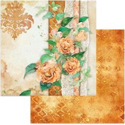 Stamperia Double-Sided Cardstock 12"X12" Flowers For You On Ocher Background