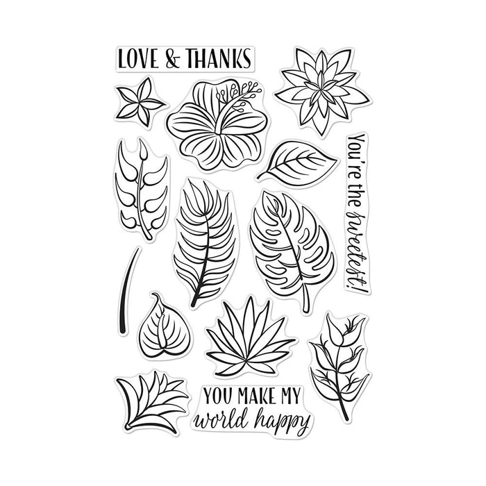 Hero Arts Clear Stamps 4"X6" - Tropical Flowers