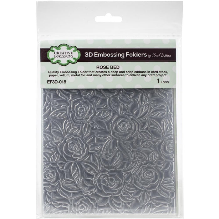 Creative Expressions 3D Embossing Folder 5.75"X7.5" - Rose Bed