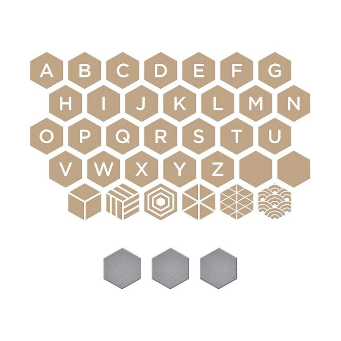 Spellbinders Glimmer Hot Foil Plate - Honeycomb Alphabet