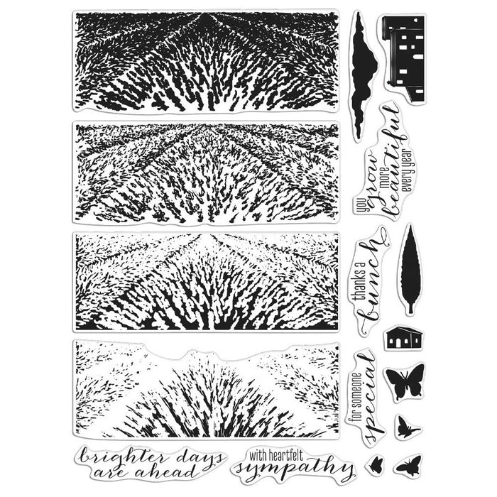 Hero Arts Color Layering Clear Stamps 4"X6" - Lavender Field