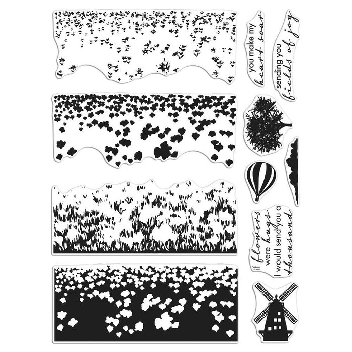 Hero Arts Color Layering Clear Stamps 4"X6" - Tulip Field