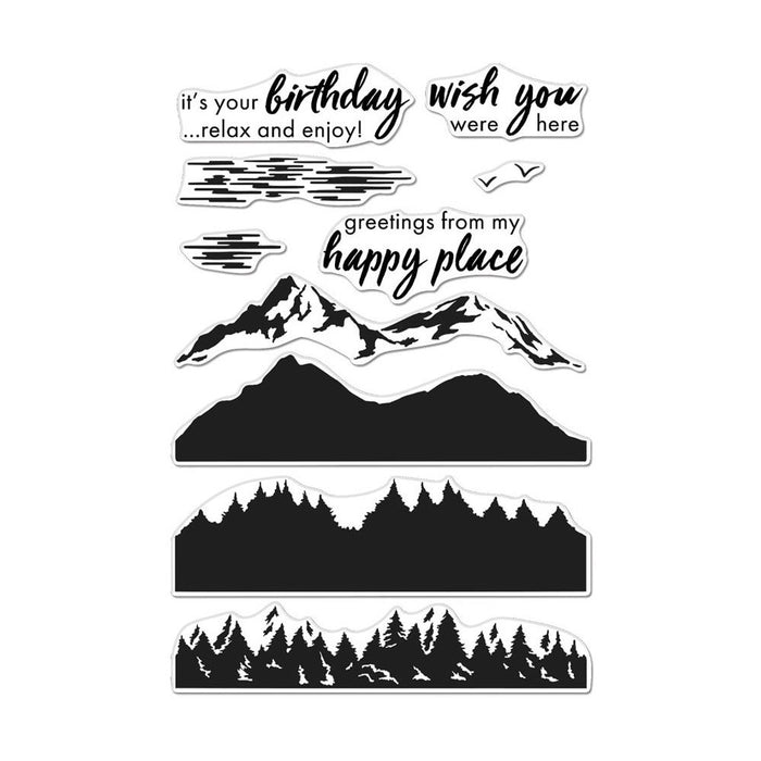 Hero Arts Color Layering Clear Stamps 4"X6" - Mountains at the Lake