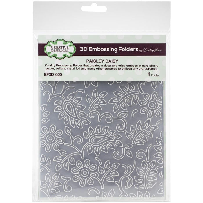 Creative Expressions 3D Embossing Folder 5.75"X7.5 - Paisly Daisy