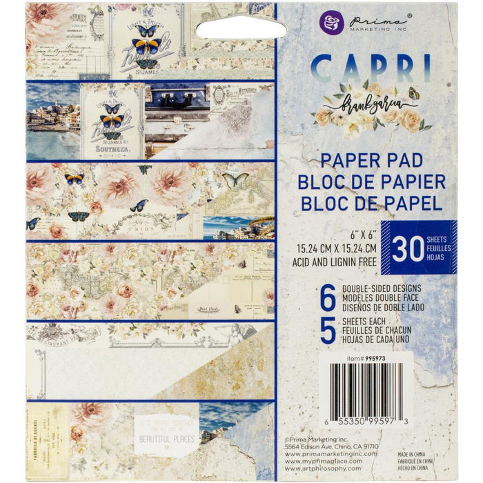 Capri Prima Marketing Double-Sided Paper Pad 6"X6" 30/Pkg